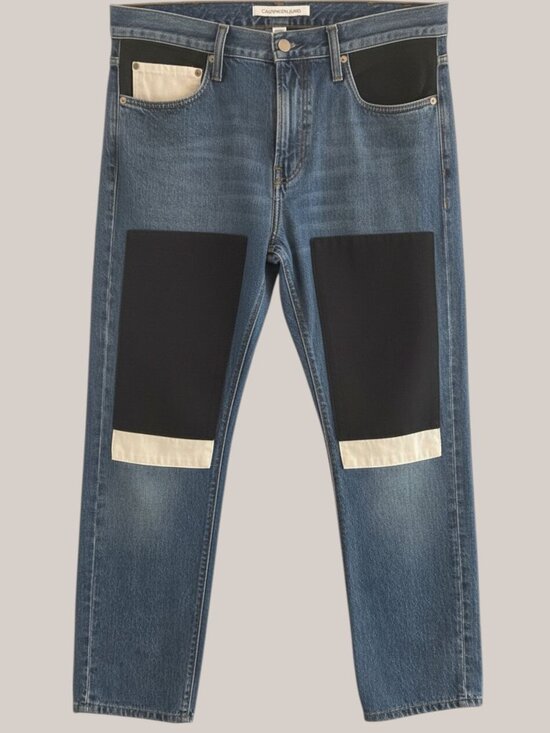Calvin Klein Other - Calvin Klein Premium Italian Denim Jeans 34X32 Contrast Patch Detailing Modern F